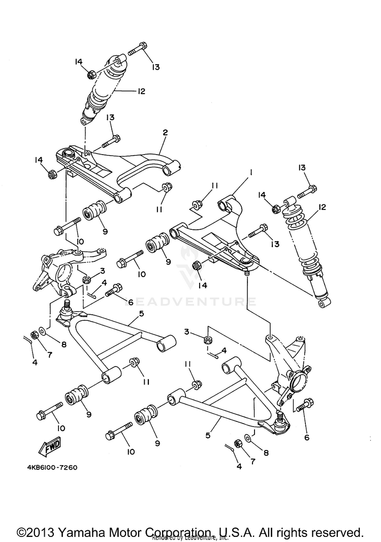 Front Suspension Wheel Schematic