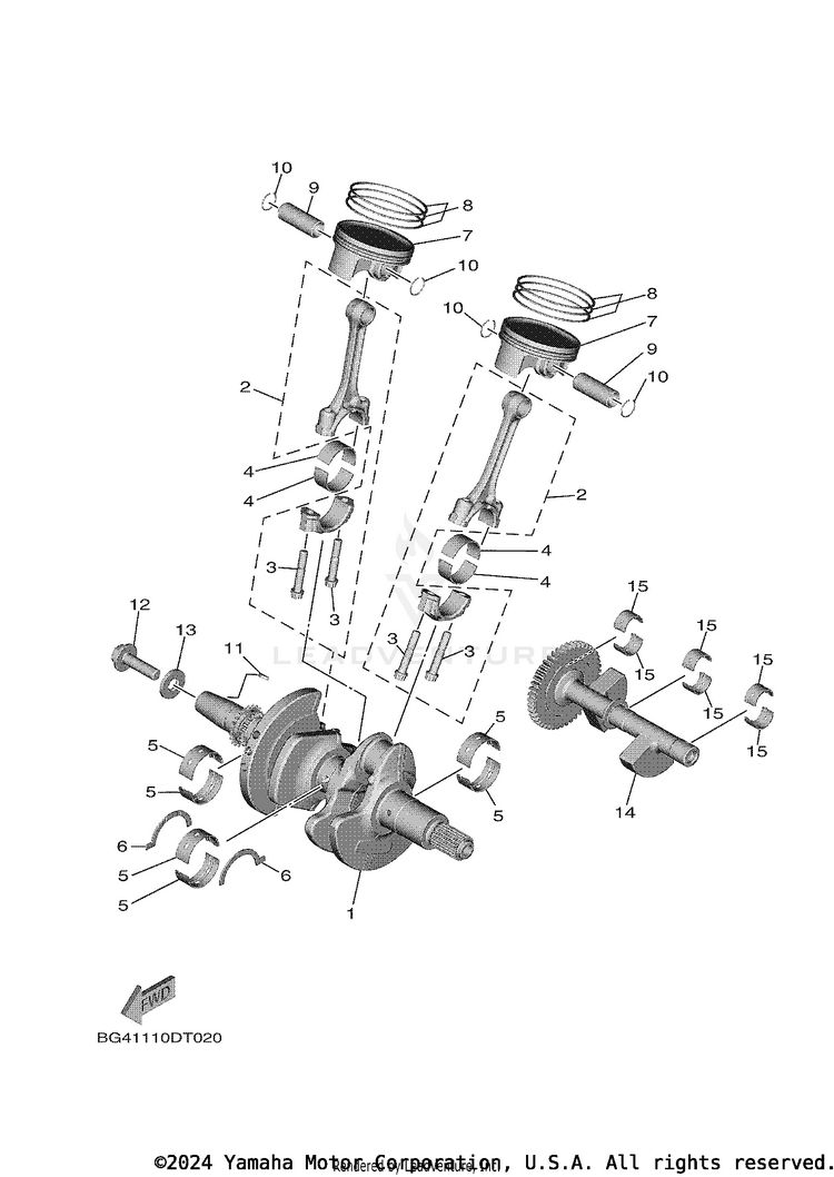Crankshaft & Piston Schematic