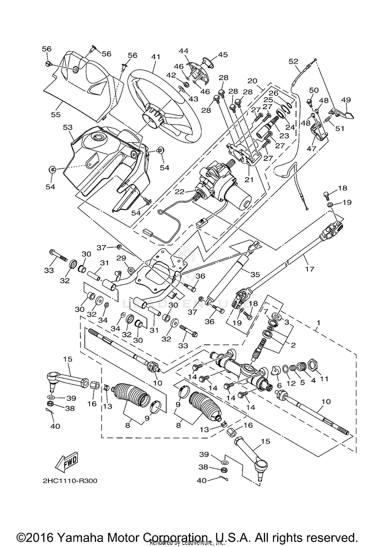 Steering YXZ1000R EPS - YXZ10YMXHO - 2017 Schematic