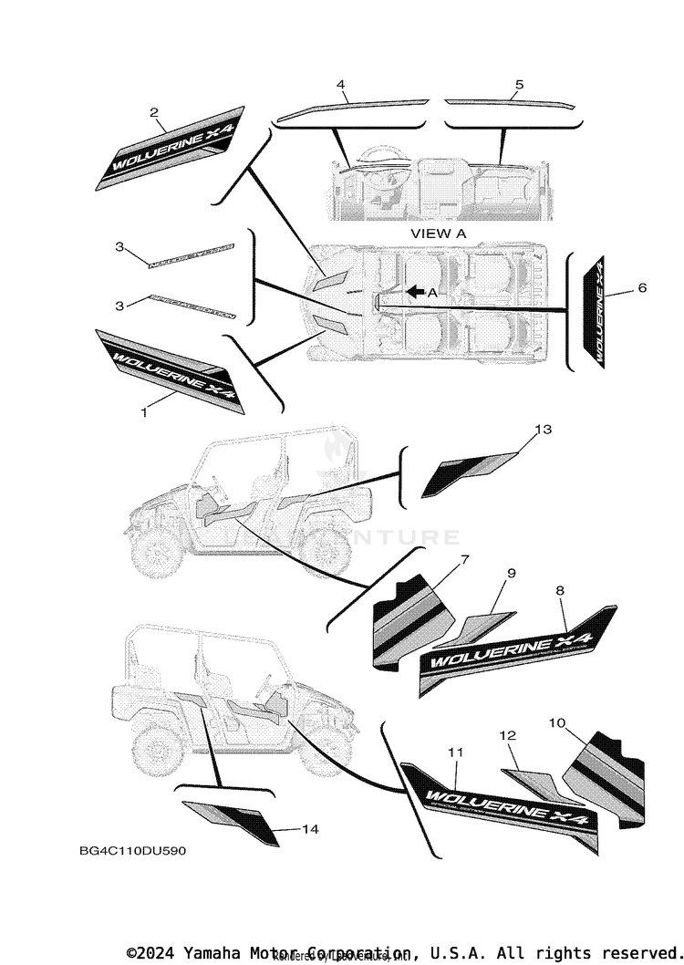 Graphics WOLVERINE X4 SPECIAL - YXF85WPLKL - 2019 Schematic