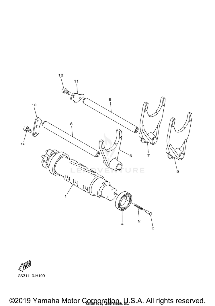 Shift Cam Fork Schematic