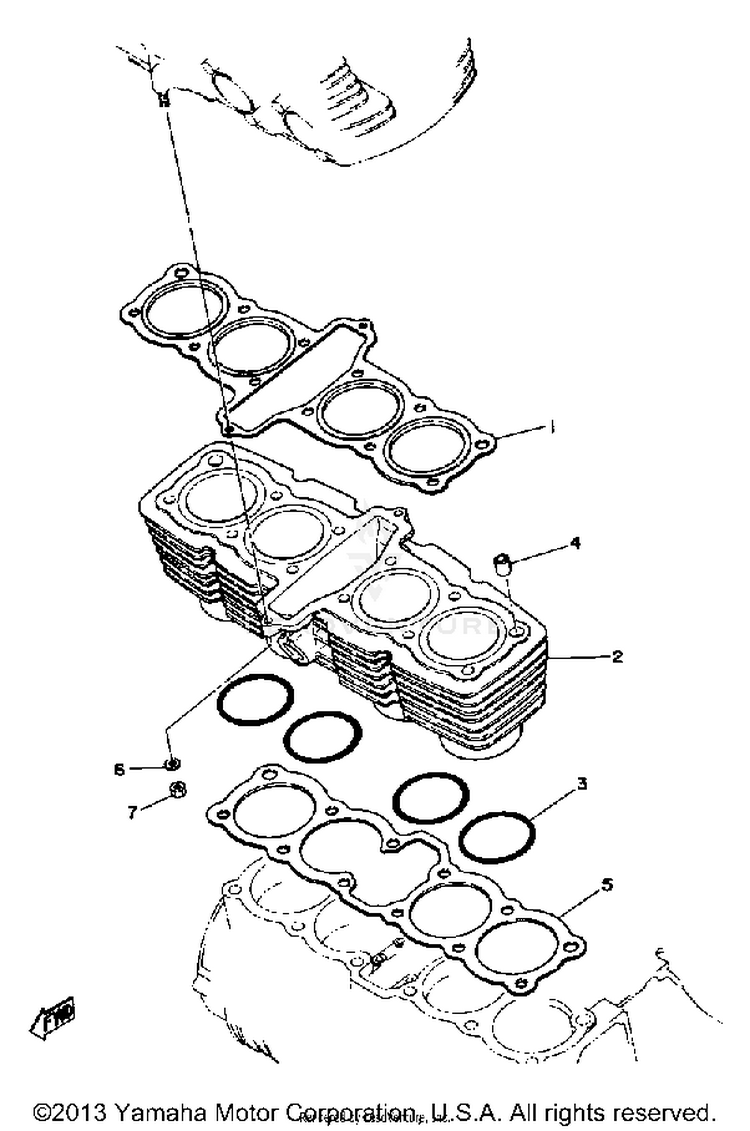 Cylinder XS1100LG - 1980 Schematic