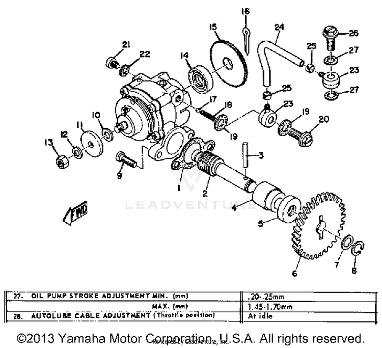 Oil Pump JT1 - 1971 Schematic