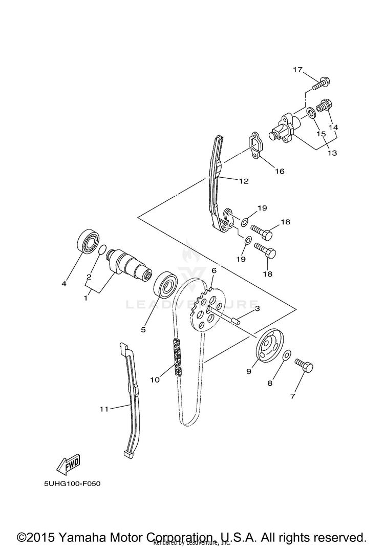 Camshaft Chain GRIZZLY 350 4WD - YFM35FGDGR - 2013 Schematic