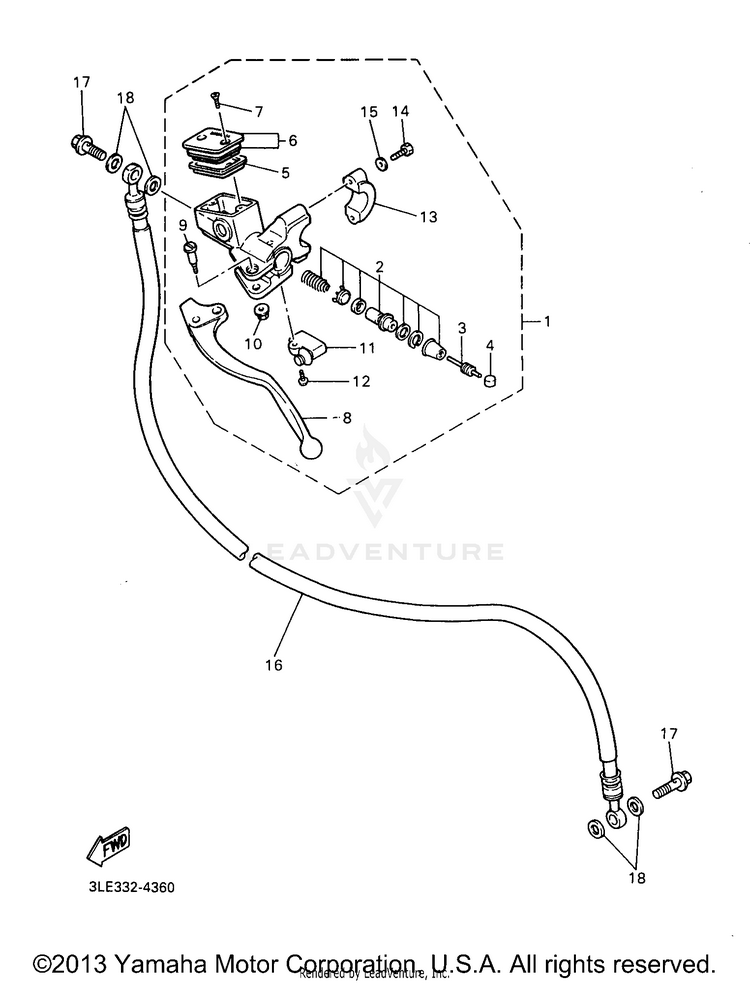 Front Master Cylinder 2 Schematic