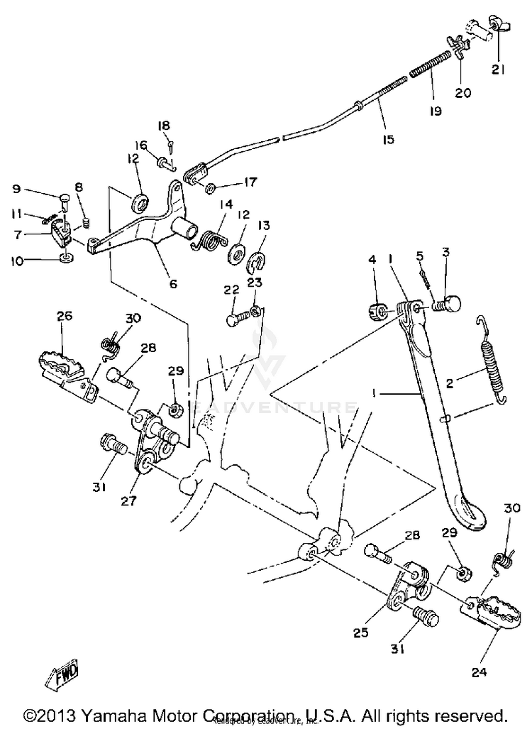 Stand - Footrest Schematic