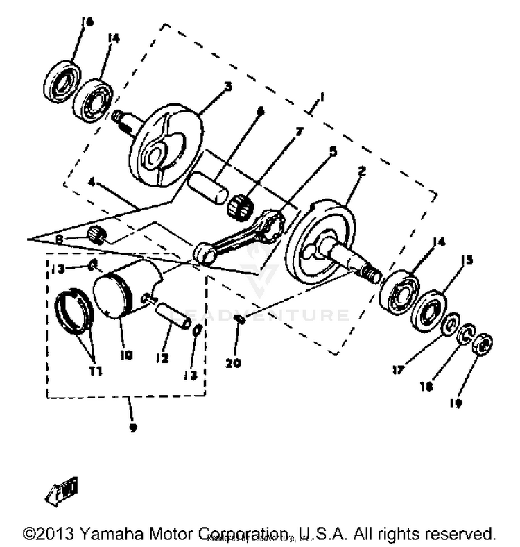 Crankshaft - Piston Schematic