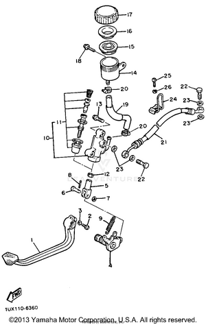 Rear Master Cylinder Schematic