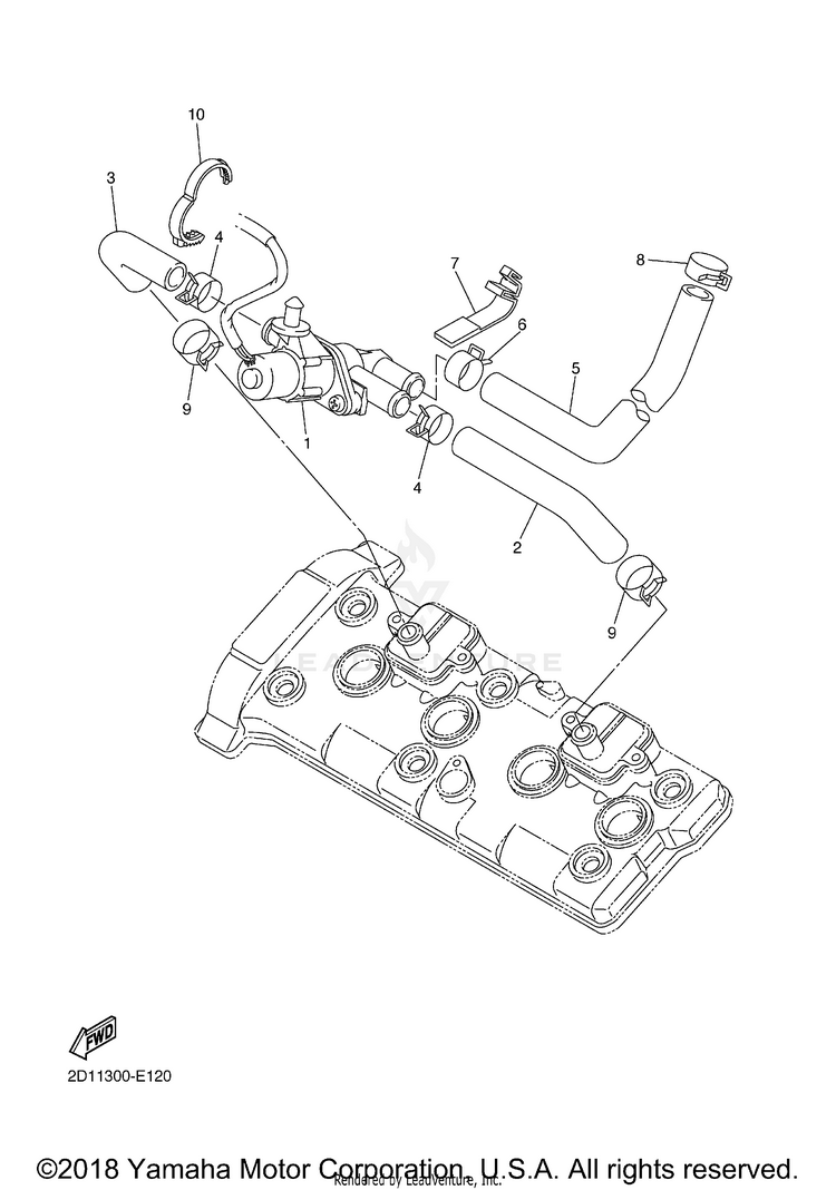 Air Induction System FZ1 - FZS10XCGY - 2008 Schematic