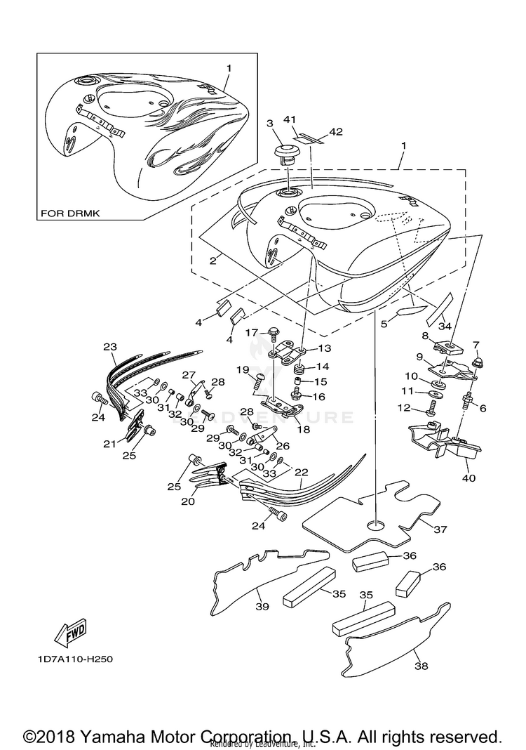 Fuel Tank ROADLINER S - XV19SYCG - 2009 Schematic