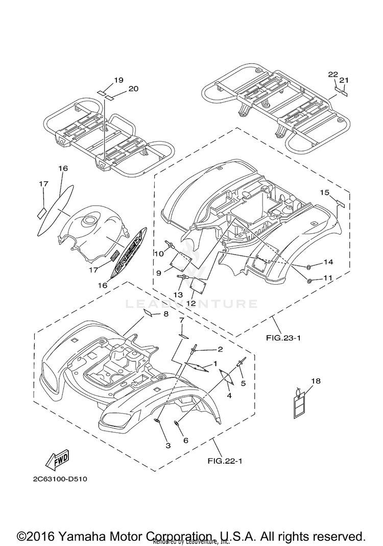 Emblem Label 1 GRIZZLY 660 SE - YFM66FASET - 2005 Schematic