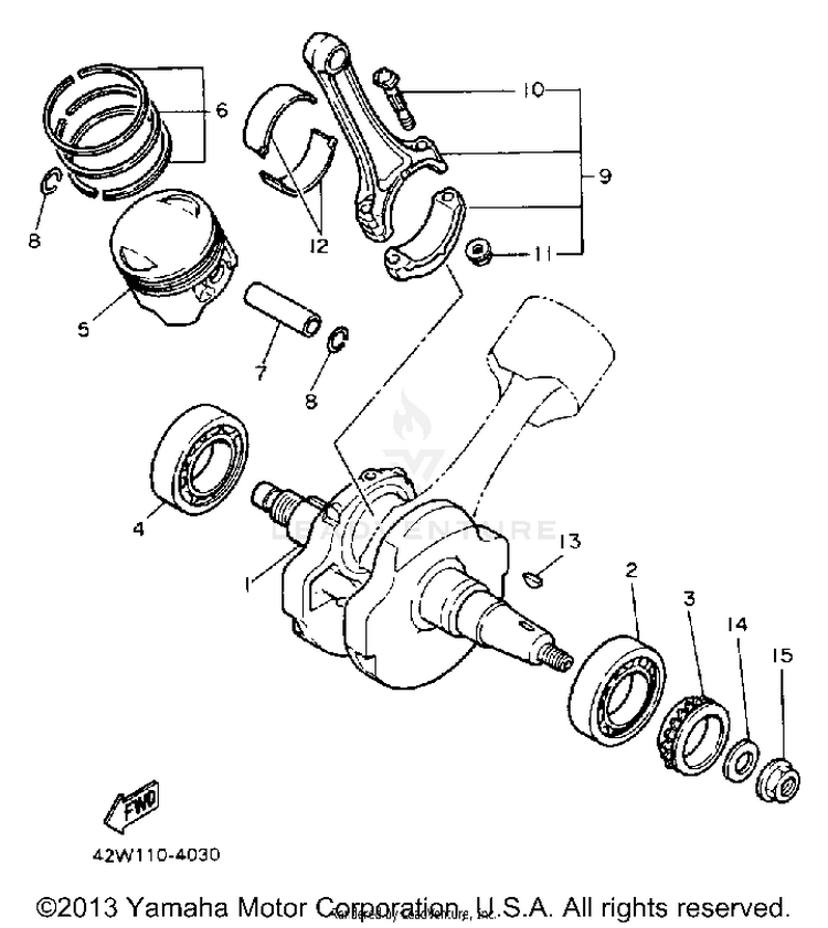 Crankshaft Piston Schematic