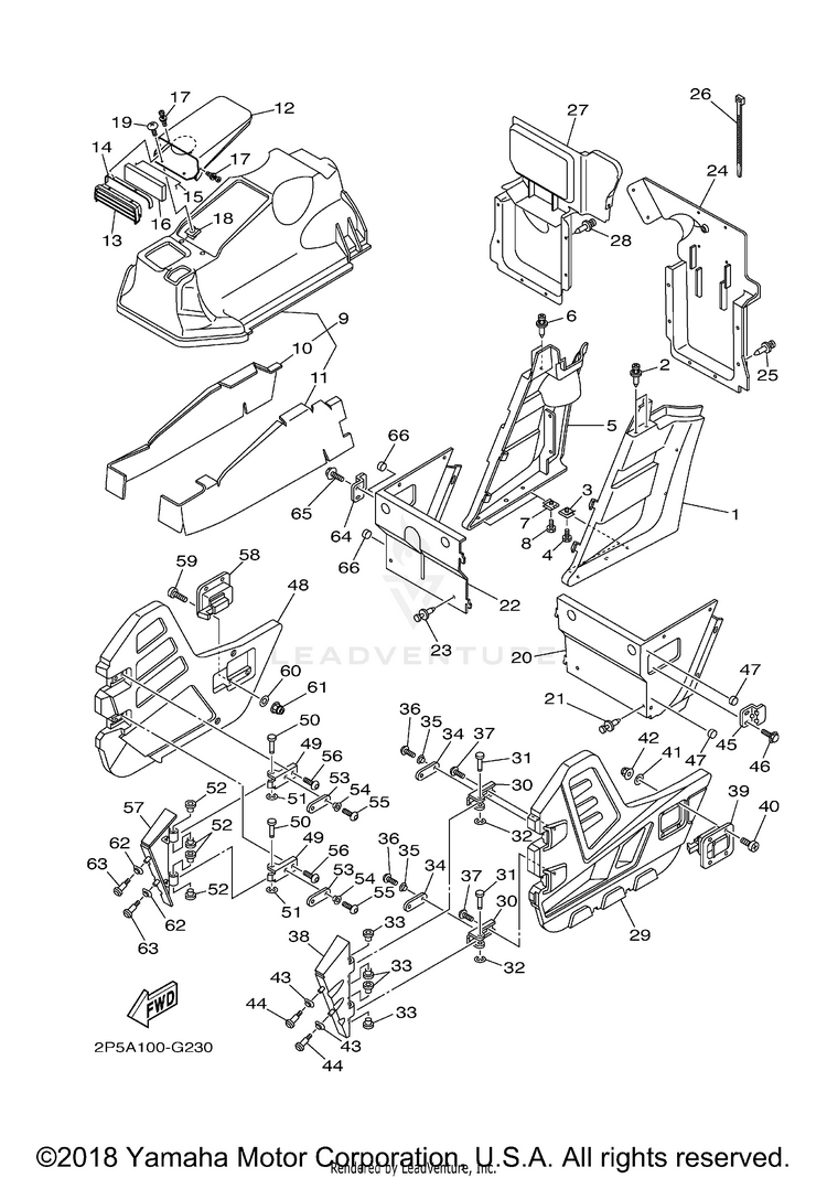 Side Cover RHINO 450 HUNTER - YXR45FHX - 2008 Schematic