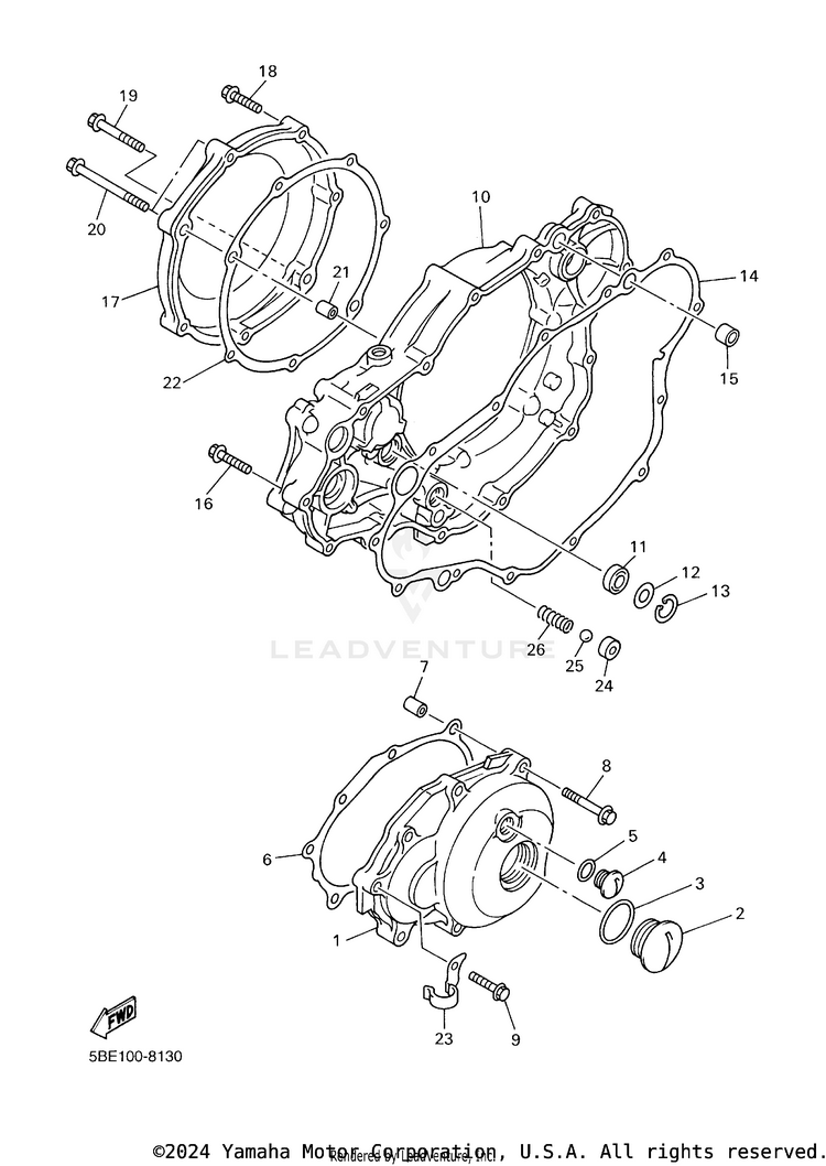 Crankcase Cover 1 Schematic