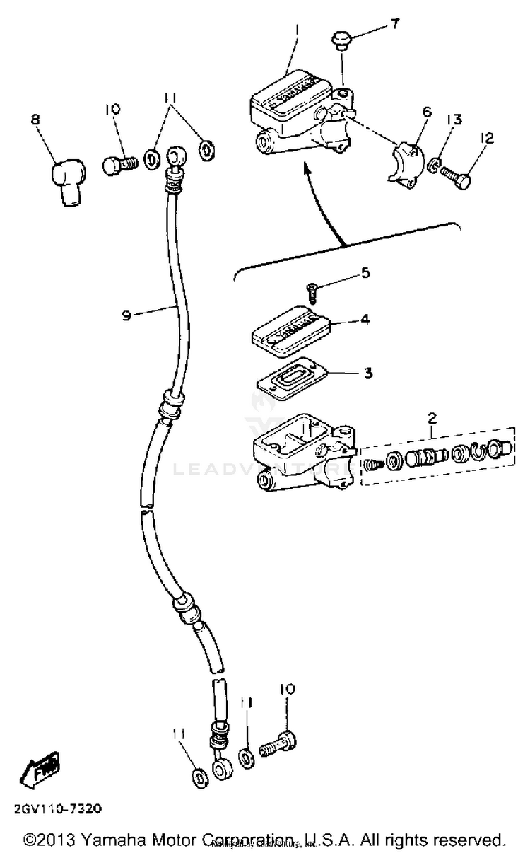 Front Master Cylinder Schematic