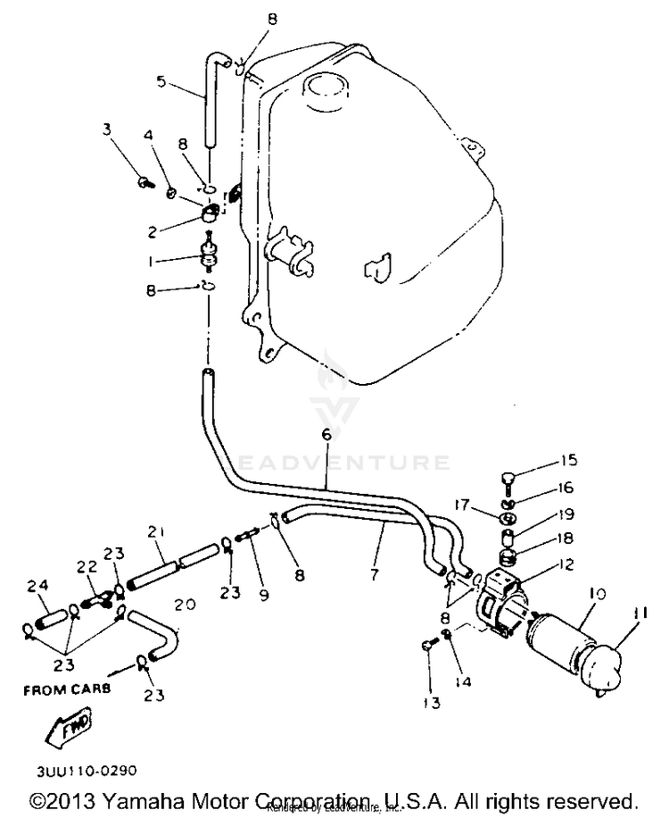 Fuel Tank (California Only) Schematic