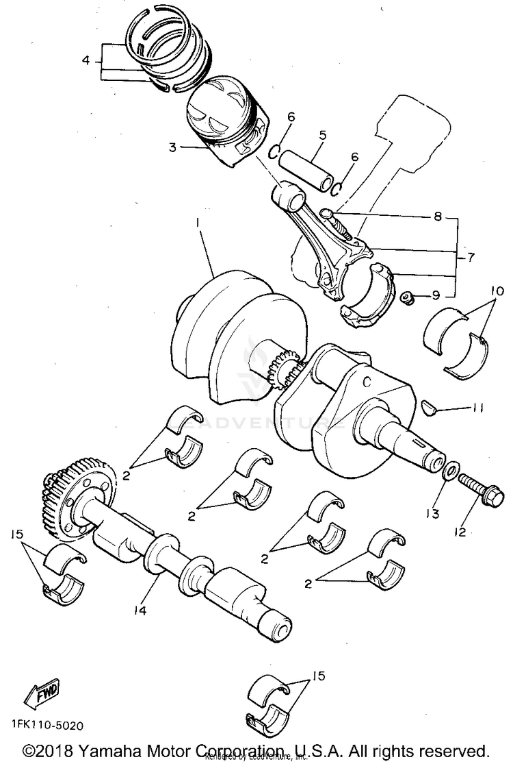 Crankshaft Piston Schematic