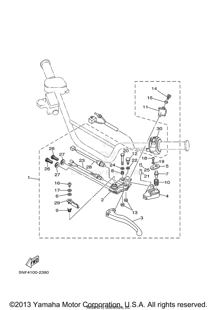 Handle Switch. Lever Schematic