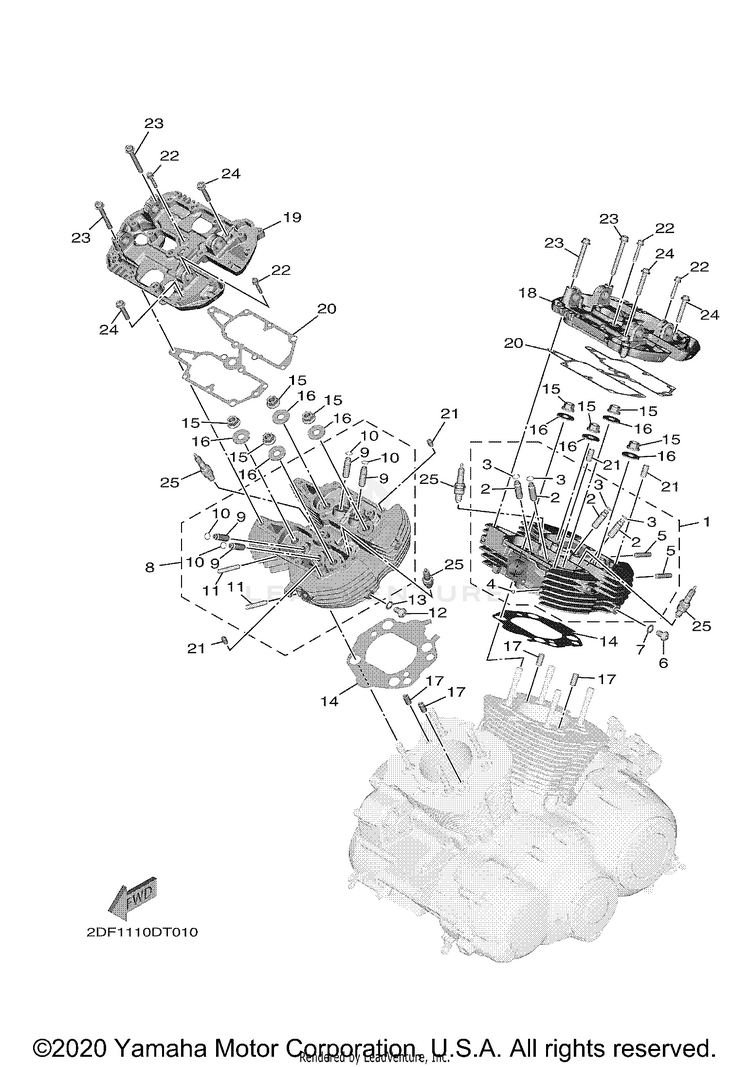 Cylinder Head STAR VENTURE - XV19FML - 2021 Schematic