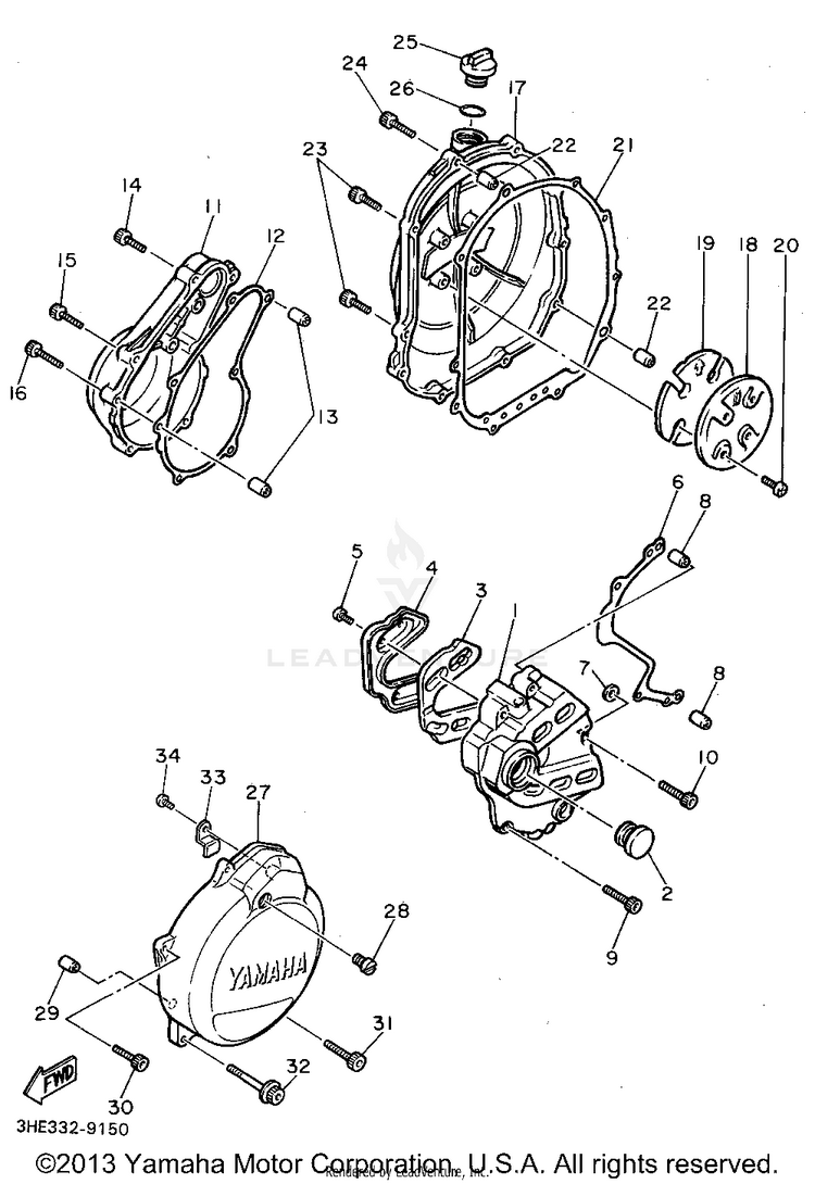 Crankcase Cover 1 Schematic