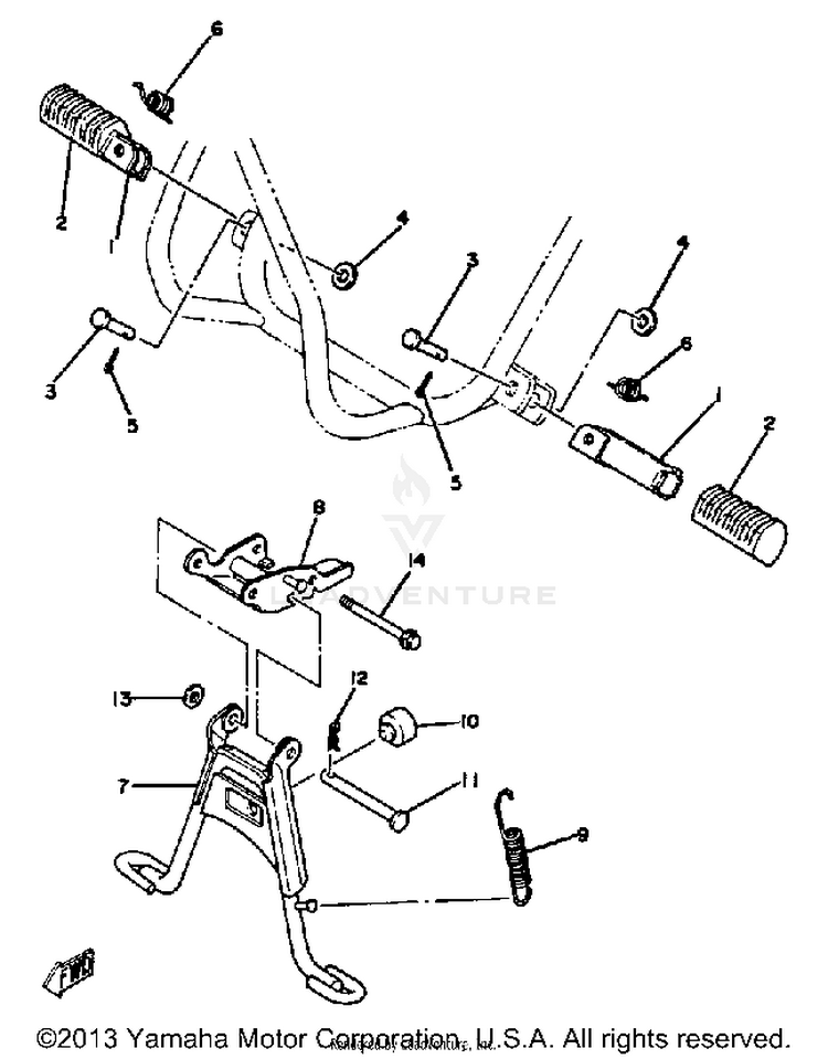 Stand - Footrest Schematic