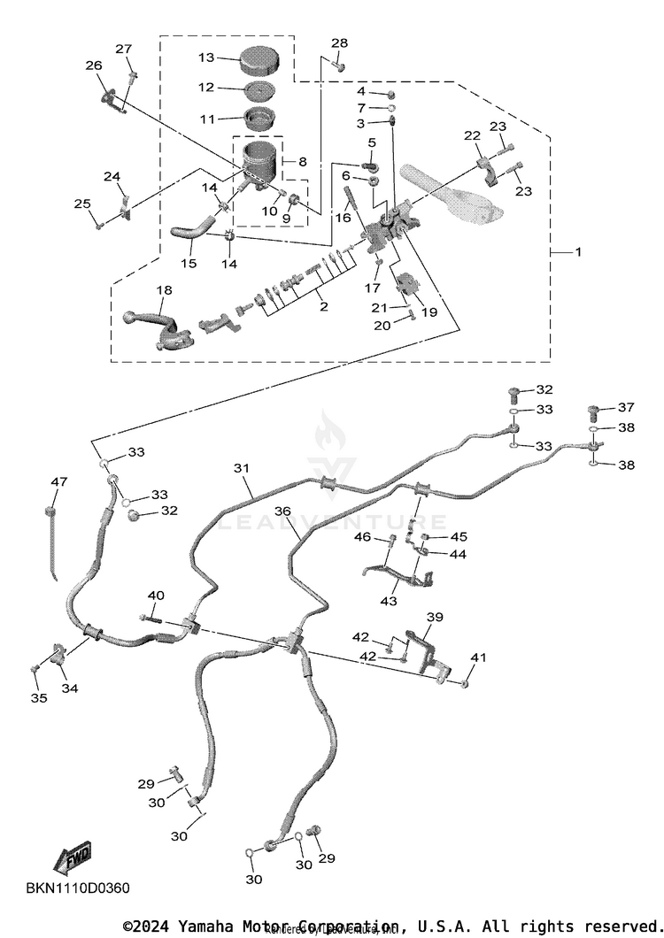 Front Master Cylinder Schematic