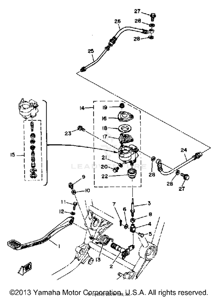Brake XS1100SH - 1981 Schematic