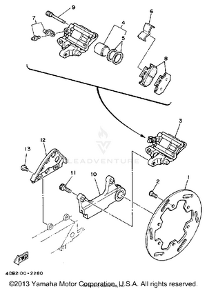Rear Brake Caliper Schematic