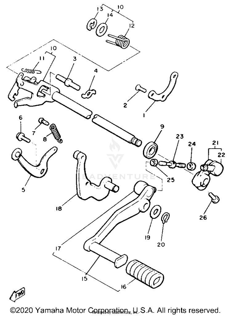 Shift Shaft Schematic