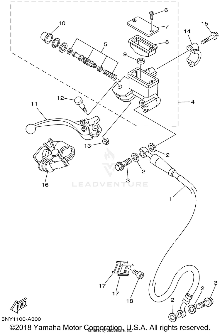 Front Master Cylinder Schematic