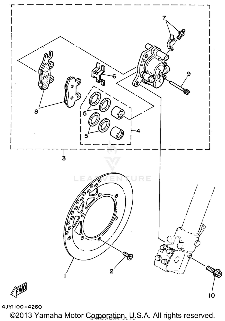 Front Brake Caliper Schematic