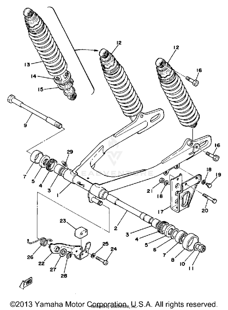 Swing Arm Rear Shocks Schematic