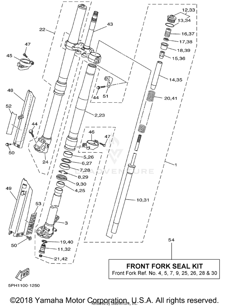 Front Fork Schematic
