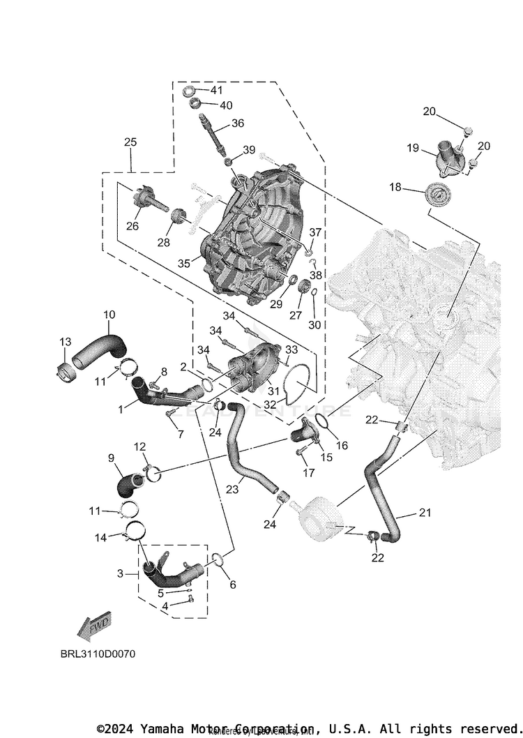 Water Pump TENERE 700 - XTZ7TCL - 2026 Schematic