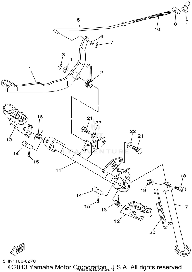 Stand Footrest Schematic