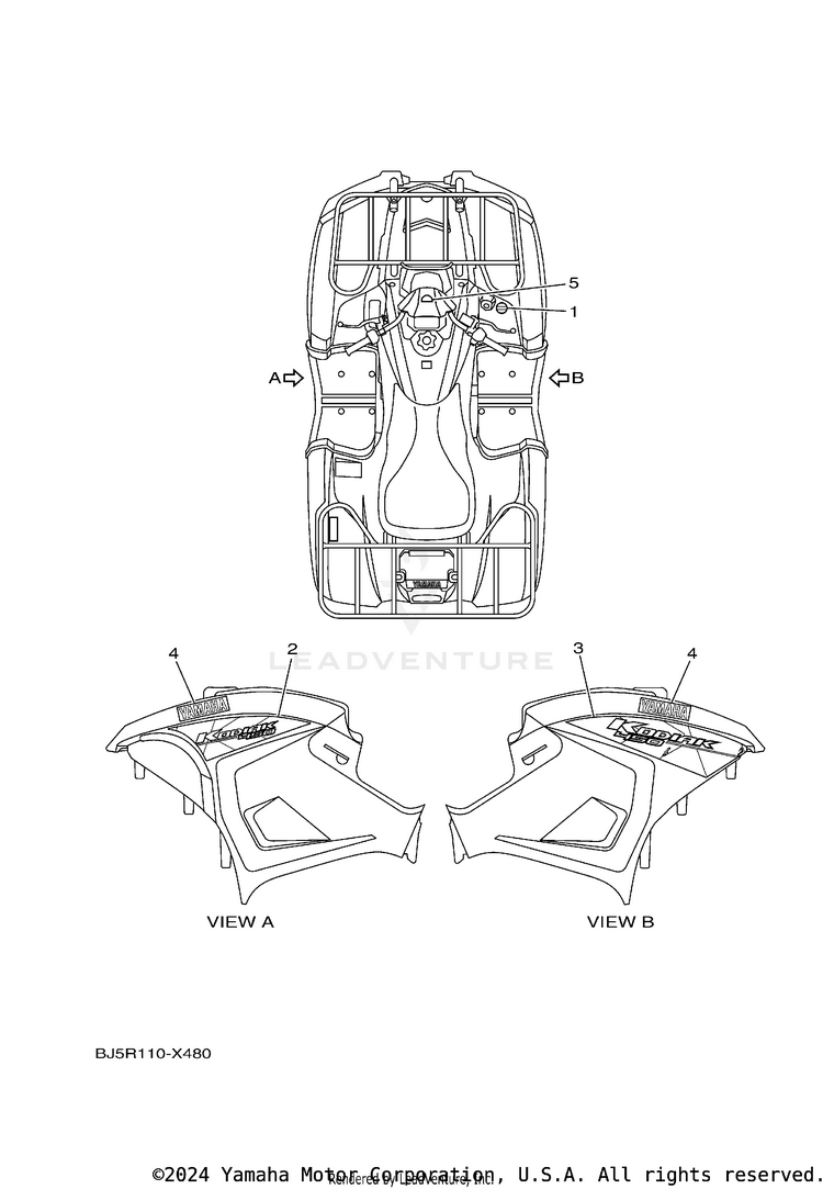 Graphics KODIAK 450 - YFM45KDXRG - 2024 Schematic