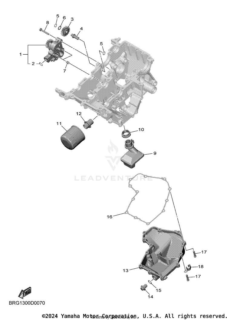 Oil Pump MT03 - MT03SCB - 2025 Schematic