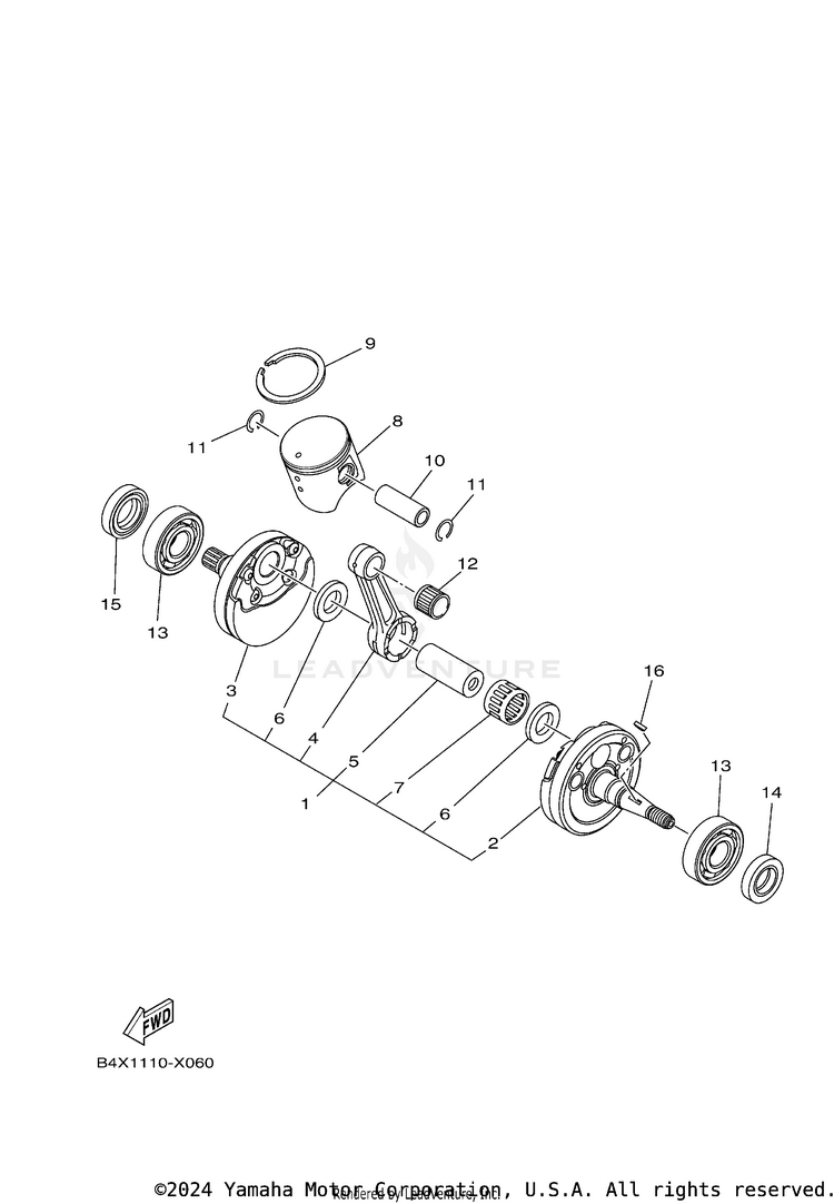 Crankshaft & Piston Schematic