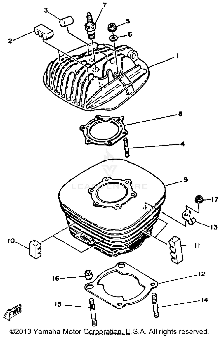 Cylinder BLASTER - YFS200D - 1992 Schematic