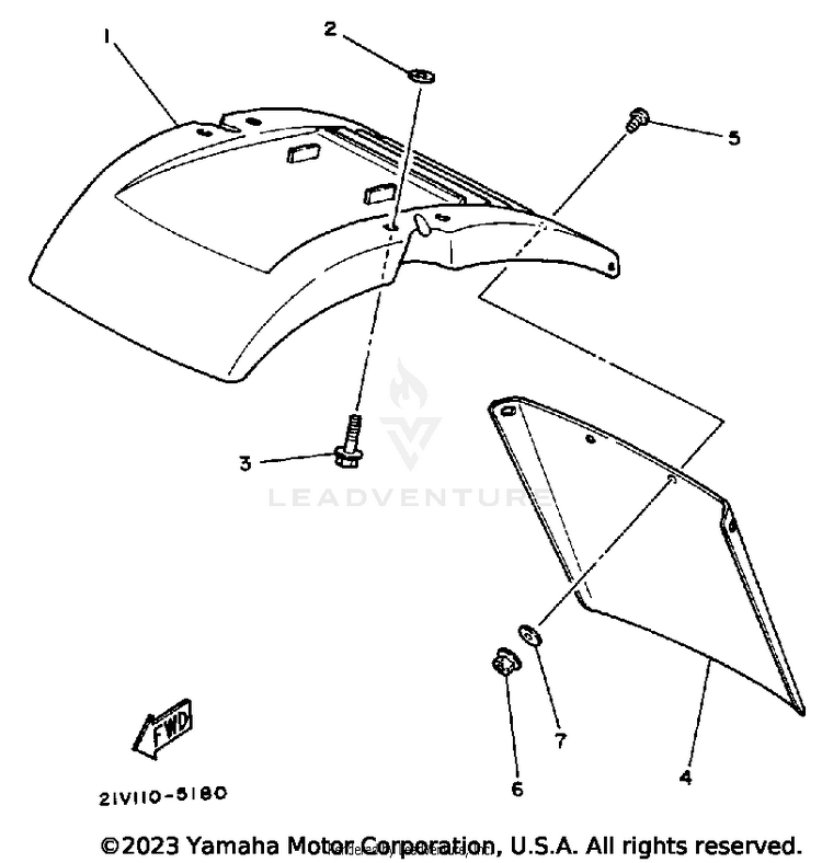 Front Fender Schematic