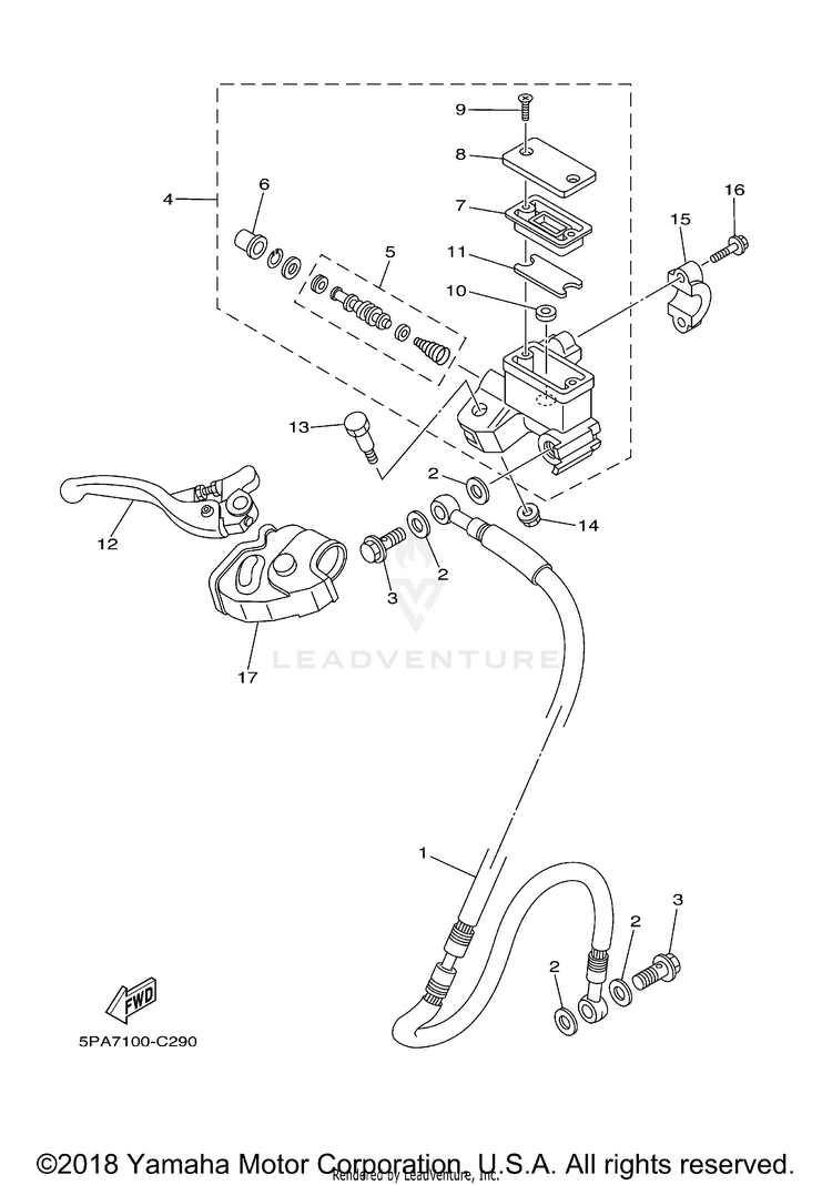 Front Master Cylinder Schematic