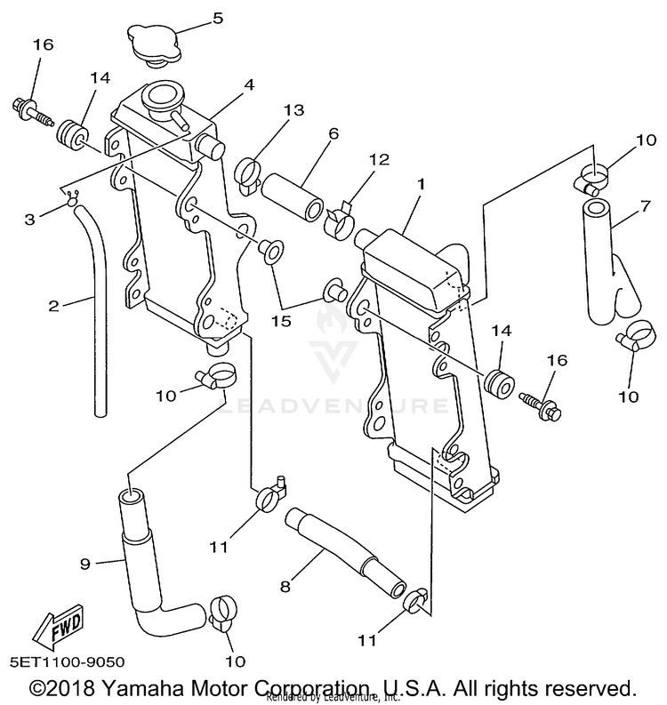 Radiator Hose Schematic