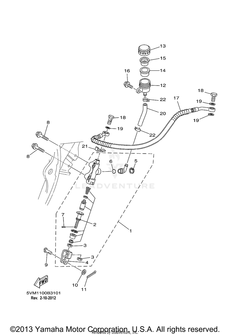Rear Master Cylinder Schematic