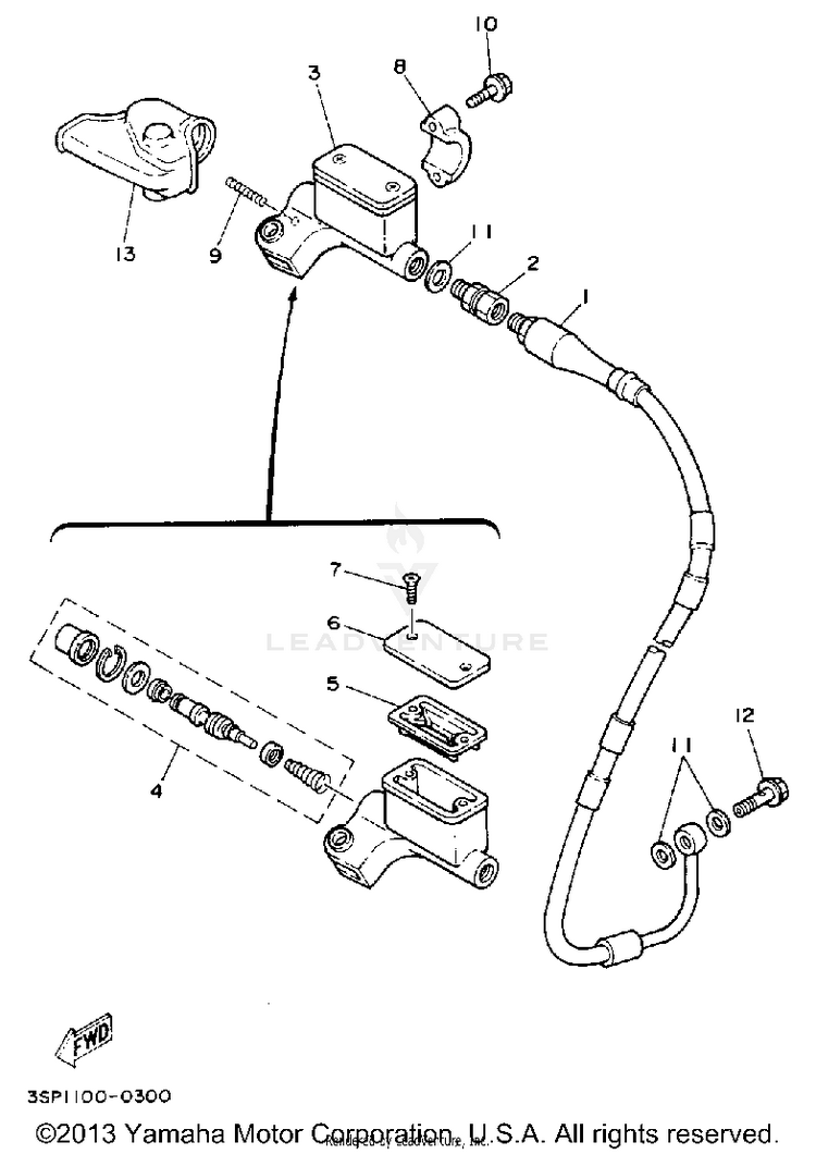Front Master Cylinder Schematic