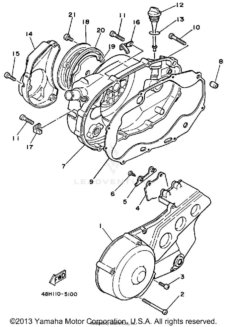 Crankcase Cover 1 Schematic