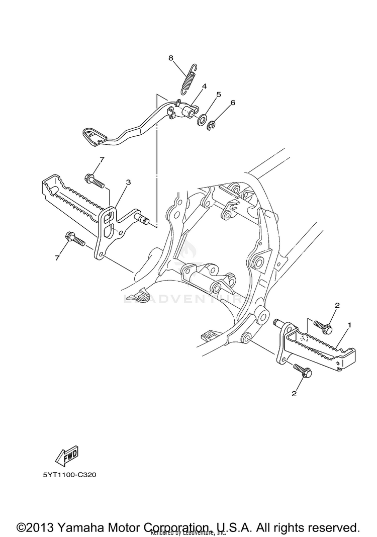 Stand Footrest Schematic