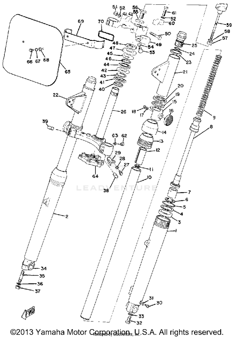 Front Fork (Rt1b,Rt1mx) Schematic