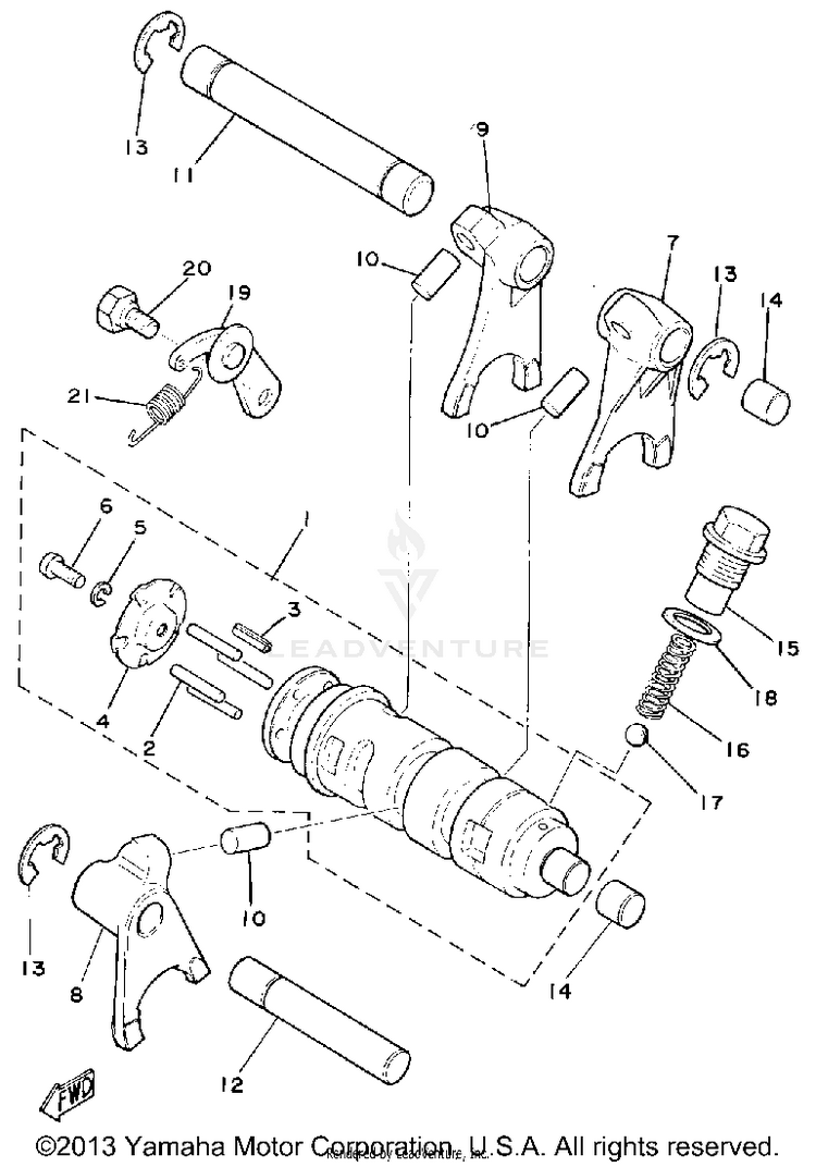 Shift Cam - Fork Schematic