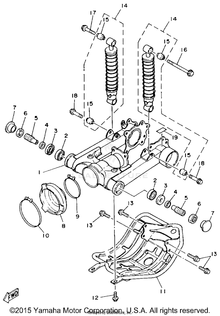 Swing Arm Rear Shocks Schematic