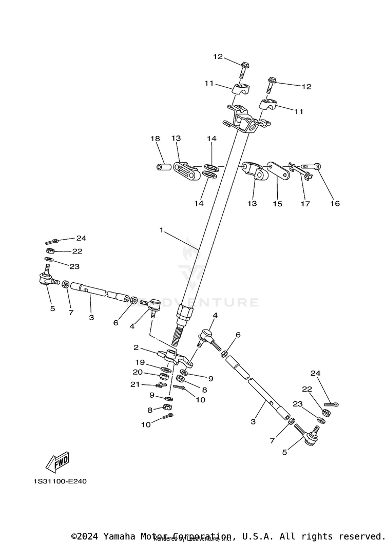 Steering RAPTOR 700 SPECIAL EDITION - YFM70RSEY - 2009 Schematic